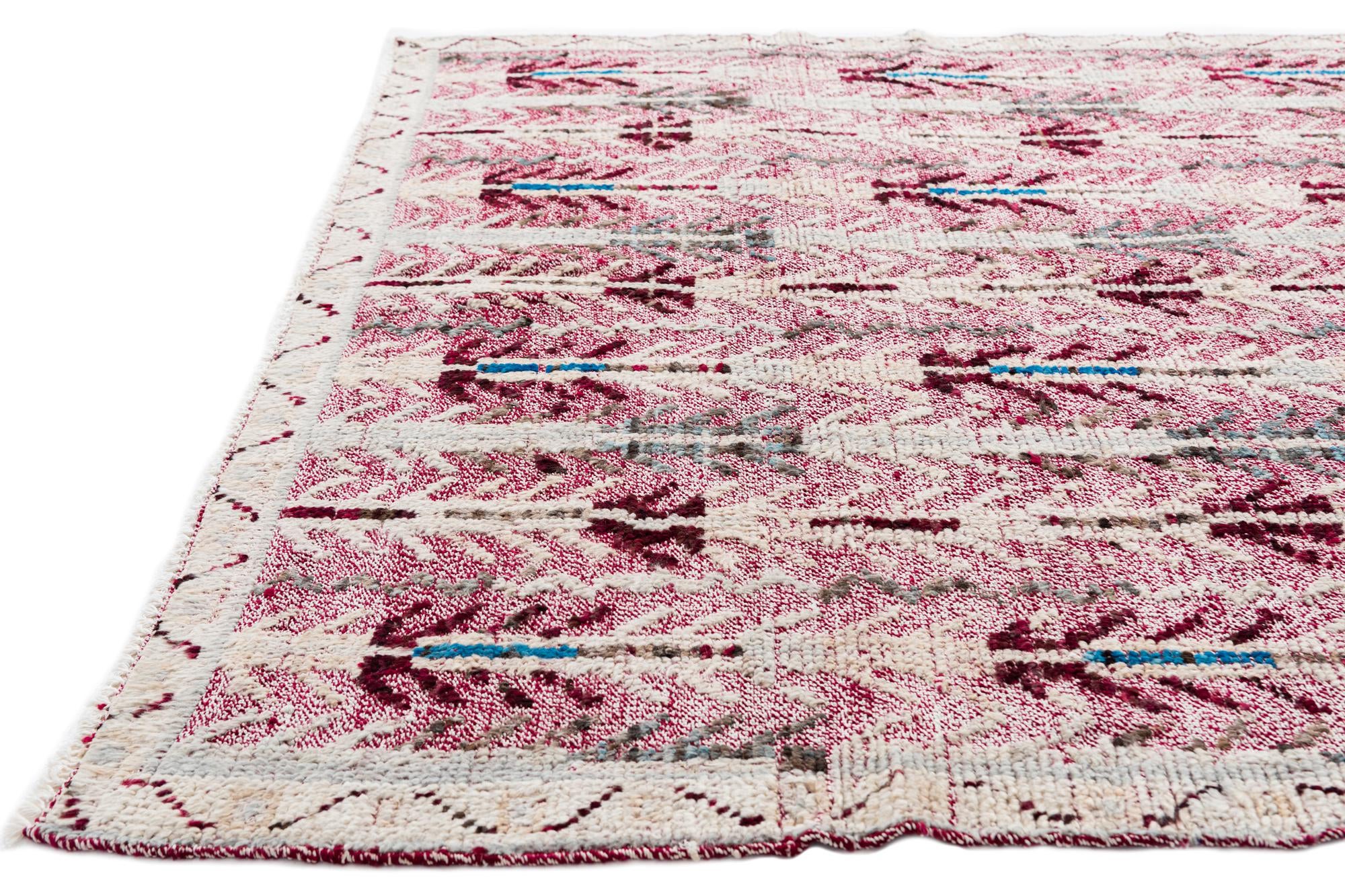 5' 7 x 8' Hand Knotted Modern Ziegler Wool Rug