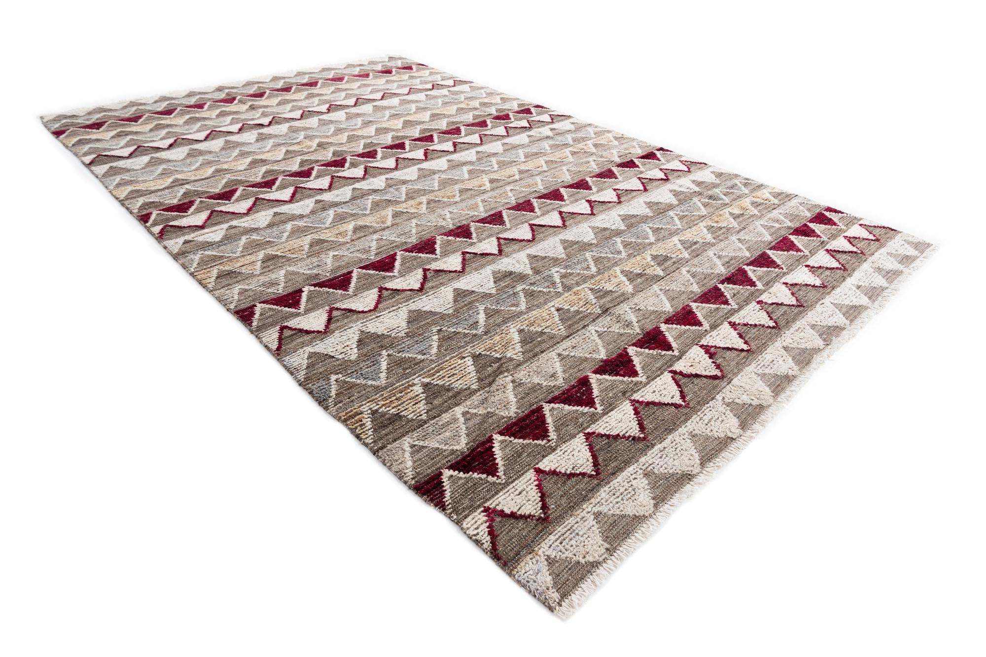 6' 6 x 10' 3 Hand Knotted Modern Ziegler Wool Rug