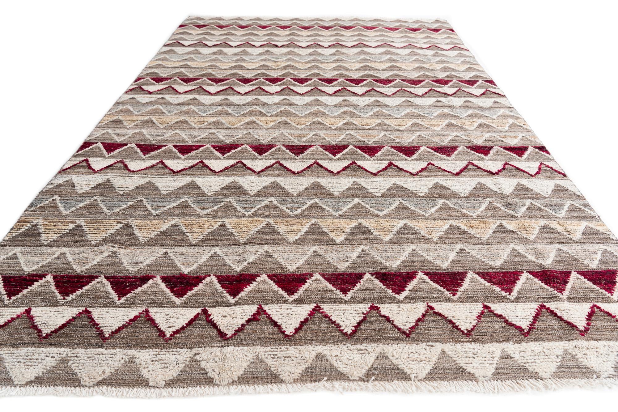 6' 6 x 10' 3 Hand Knotted Modern Ziegler Wool Rug