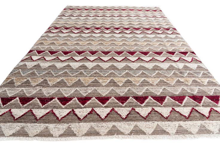 Detail image of 6' 6 x 10' 3 Hand Knotted Modern Ziegler Wool Rug