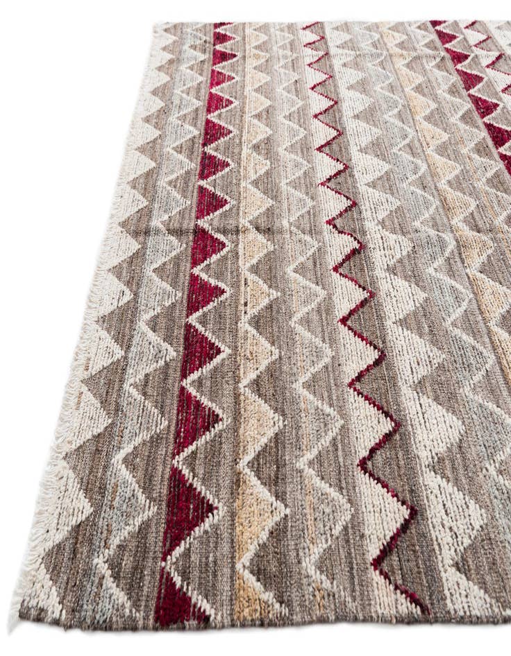 Detail image of 6' 6 x 10' 3  Hand Knotted Modern Ziegler Wool Rug