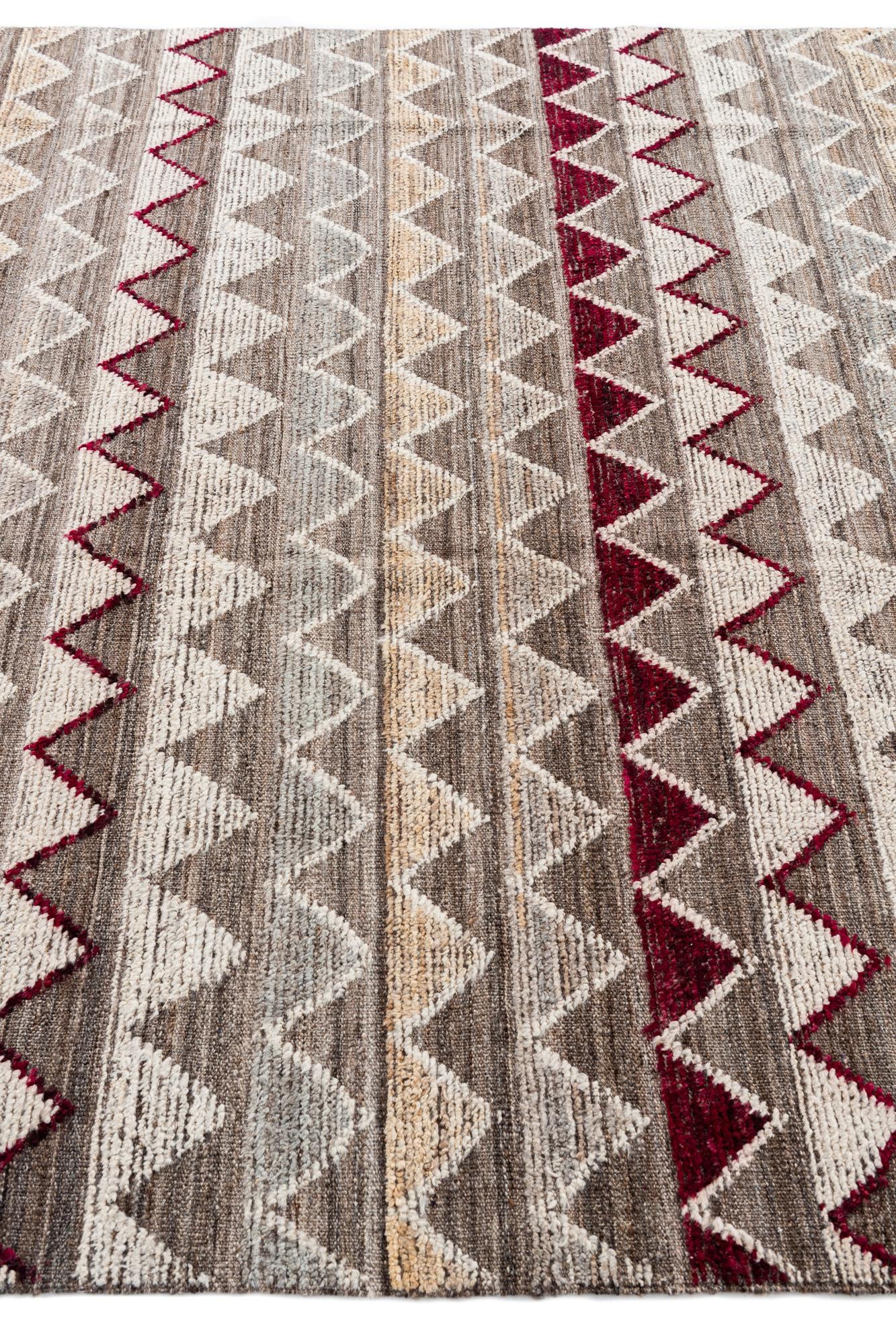 6' 6 x 10' 3 Hand Knotted Modern Ziegler Wool Rug