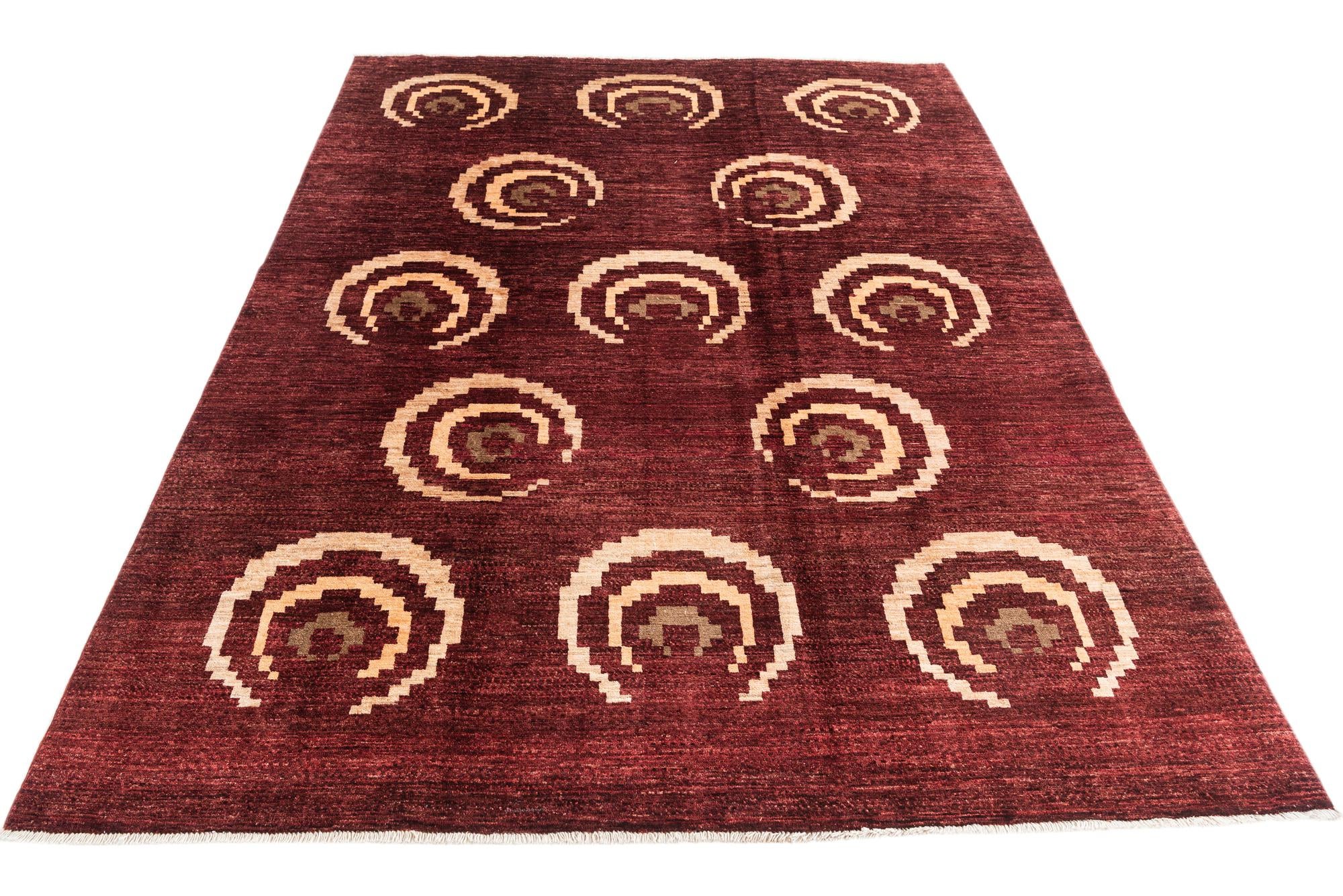6' 5 x 8' 3 Hand Knotted Modern Ziegler Rug