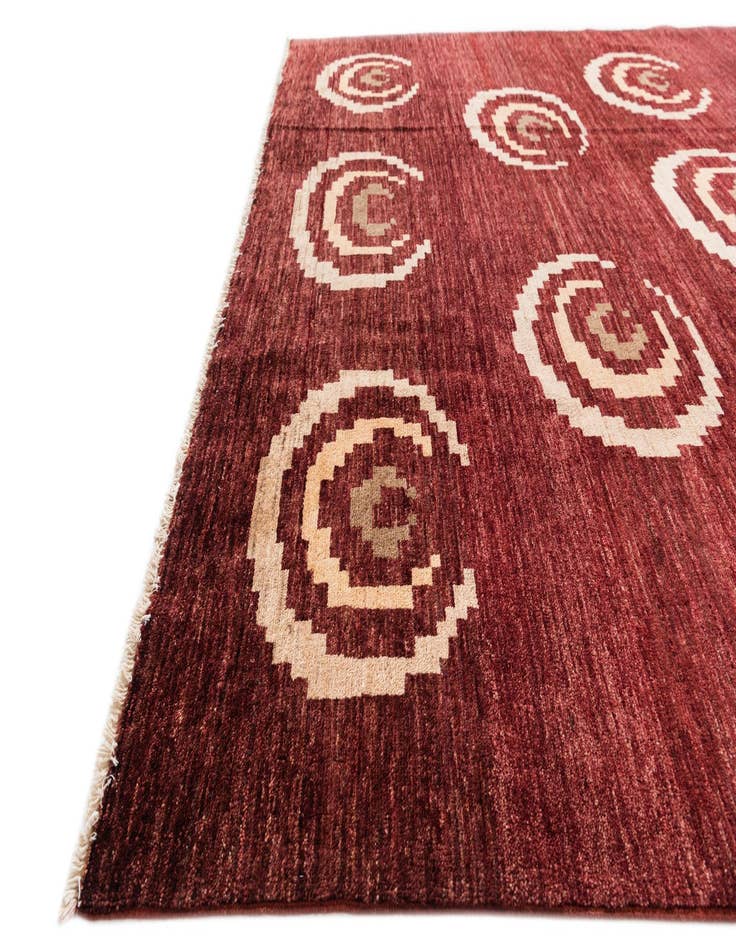 Detail image of 6' 5 x 8' 3  Hand Knotted Modern Ziegler Rug