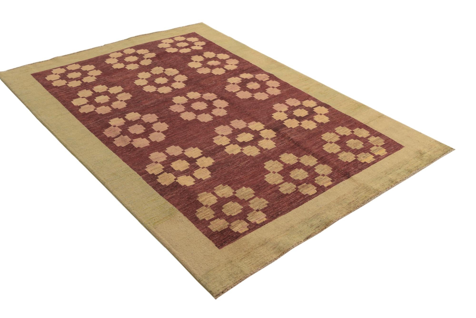 165cm x 240cm Hand Knotted Modern Ziegler Rug