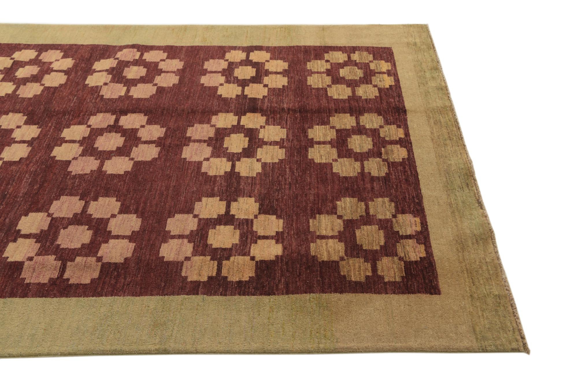165cm x 240cm Hand Knotted Modern Ziegler Rug