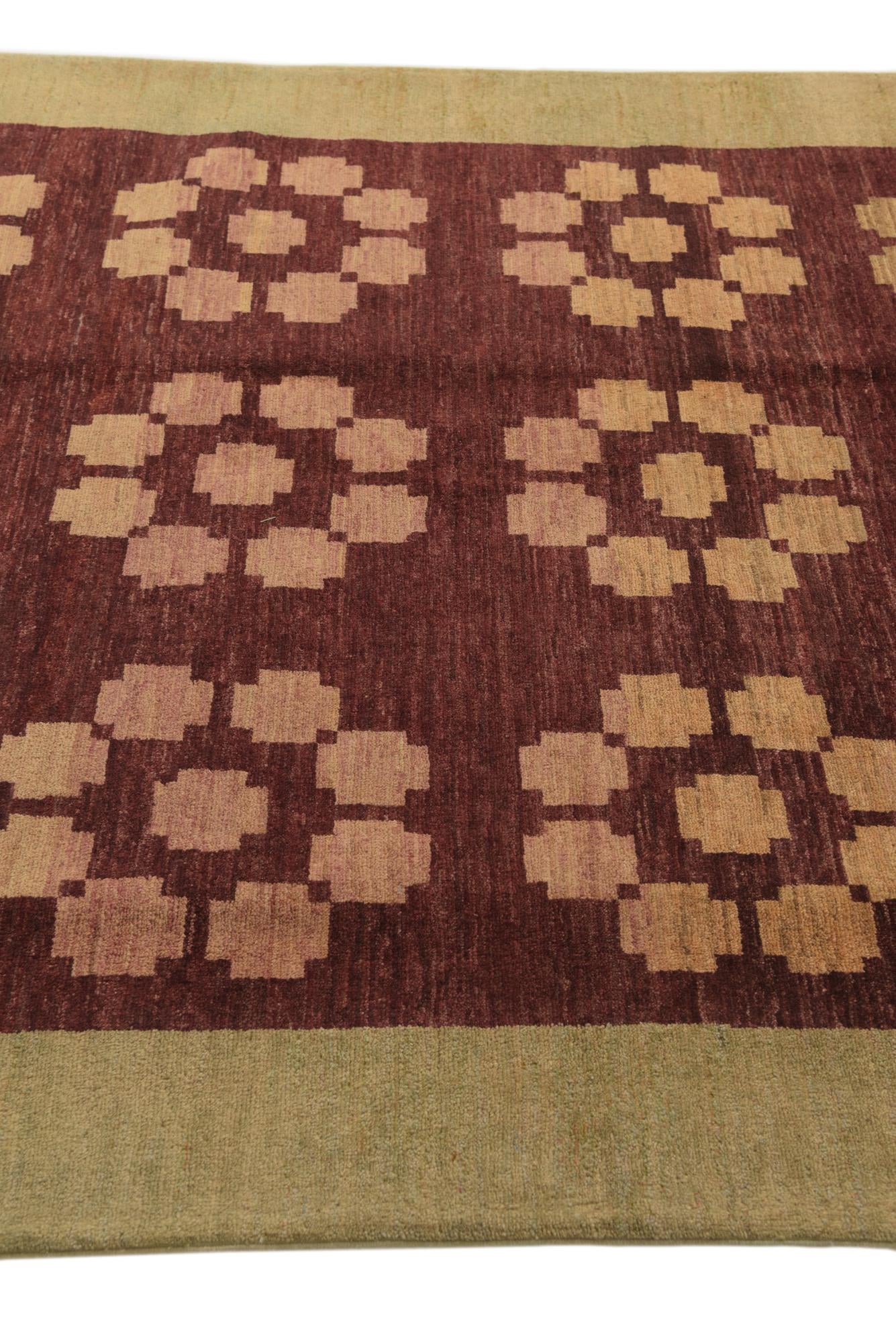 165cm x 240cm Hand Knotted Modern Ziegler Rug