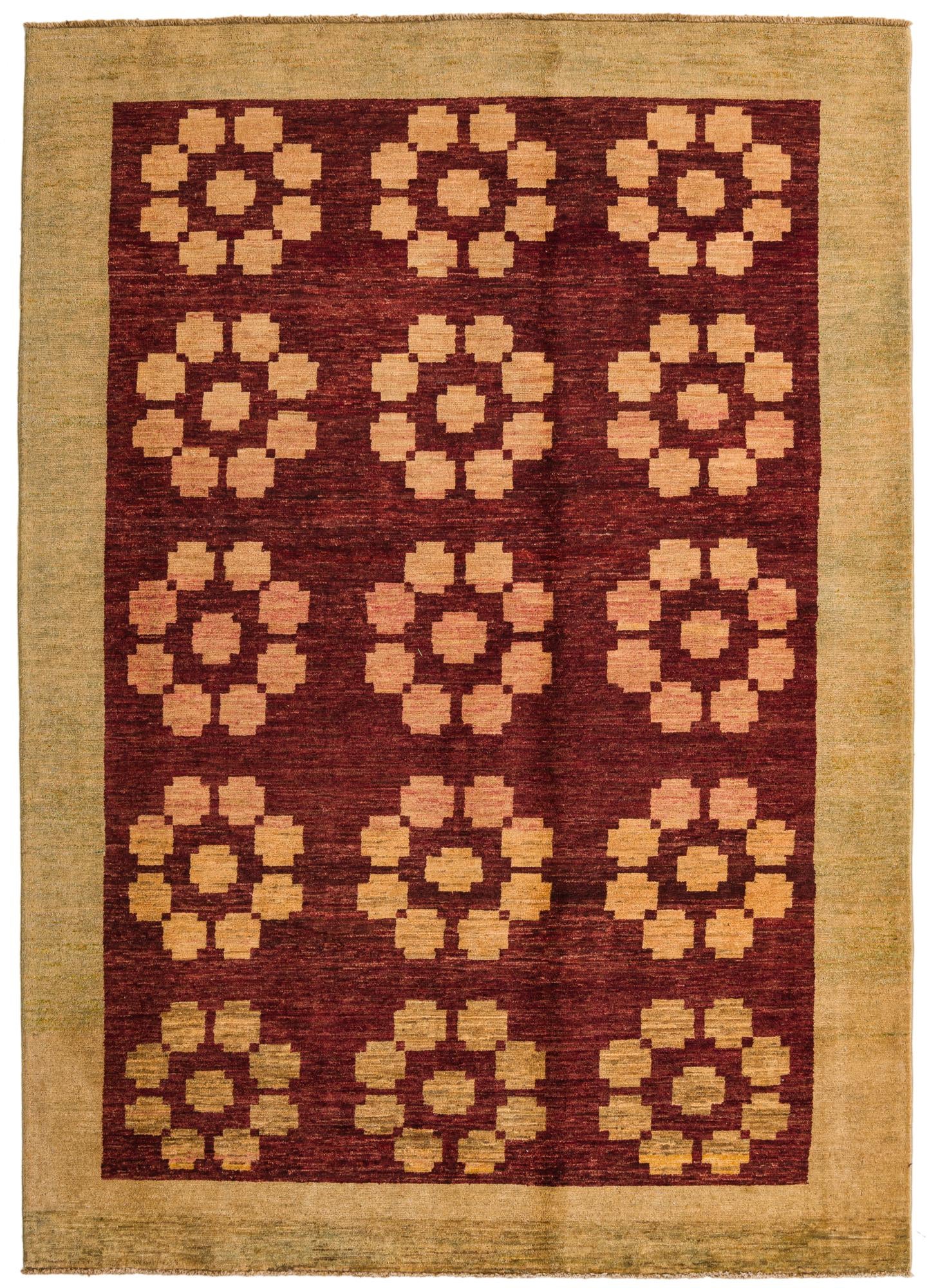 165cm x 240cm Hand Knotted Modern Ziegler Rug