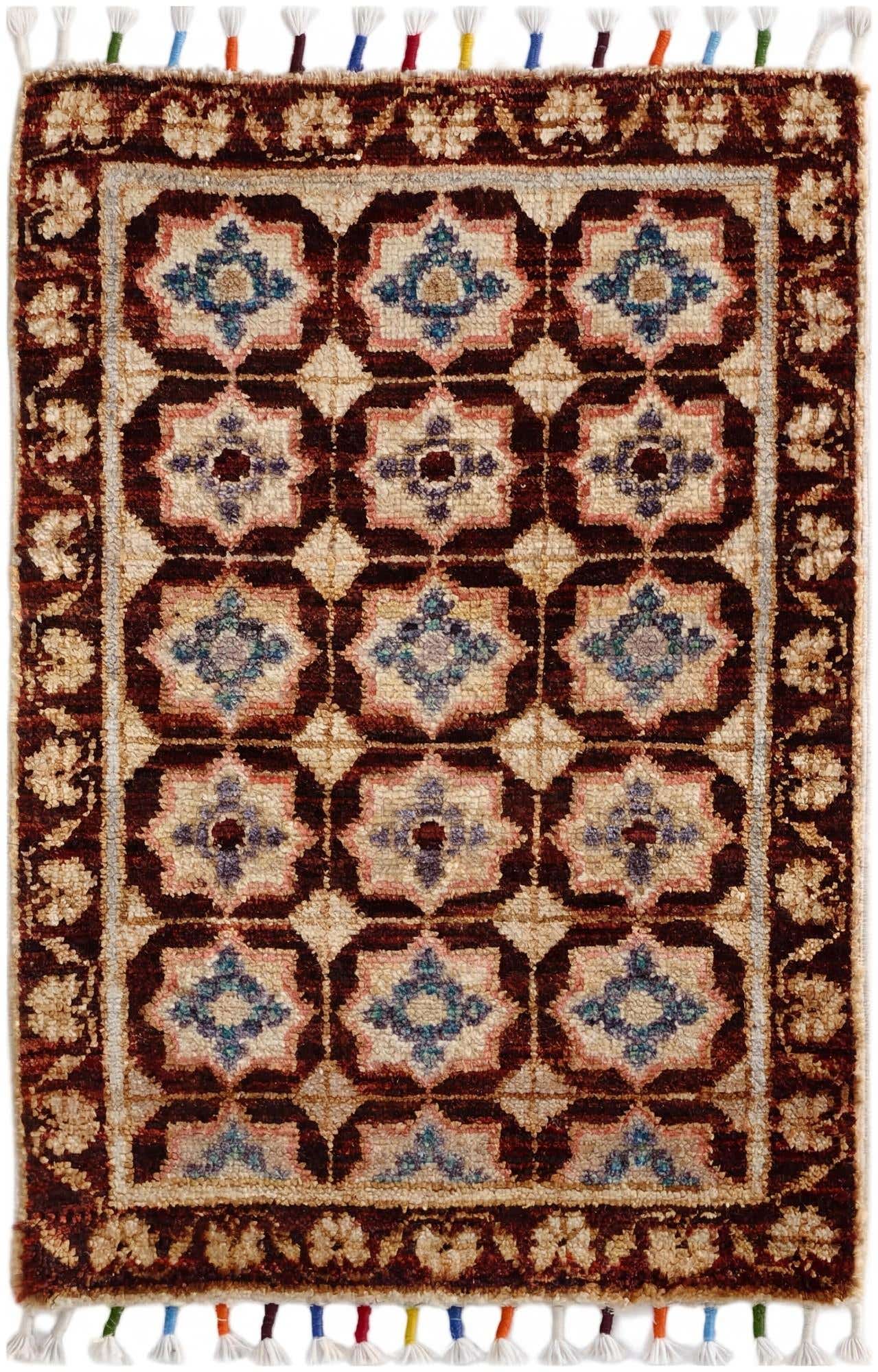 1' 5 x 2' 1 Hand Knotted Modern Ziegler Rug