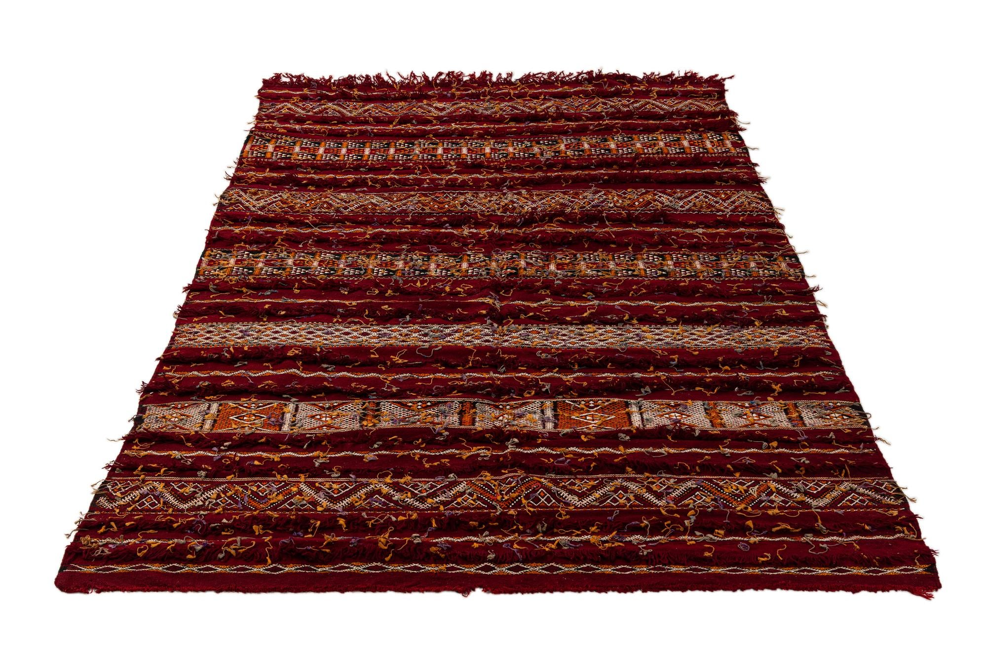 165cm x 295cm Hand Woven Moroccan Wool Rug