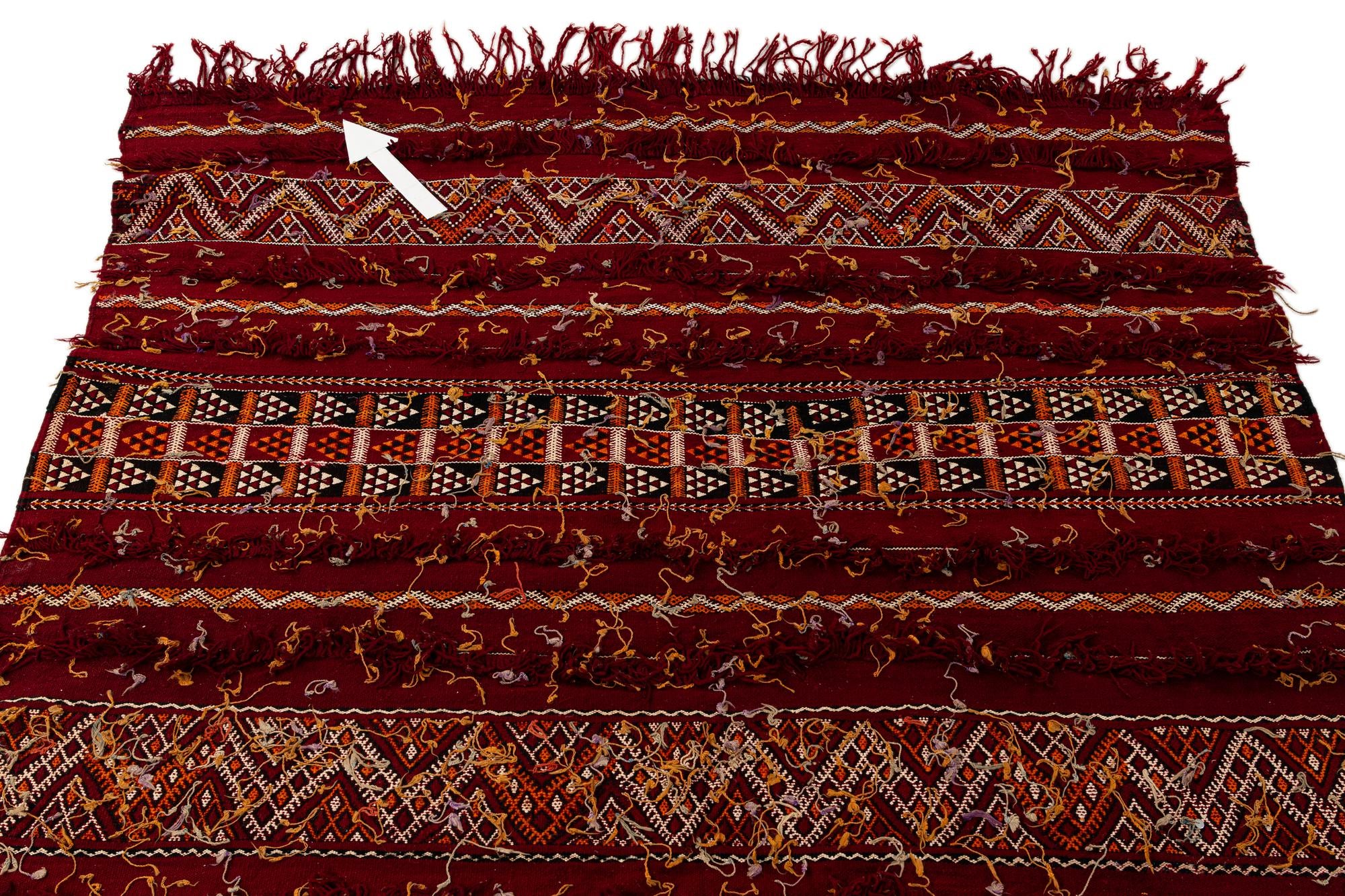 165cm x 295cm Hand Woven Moroccan Wool Rug
