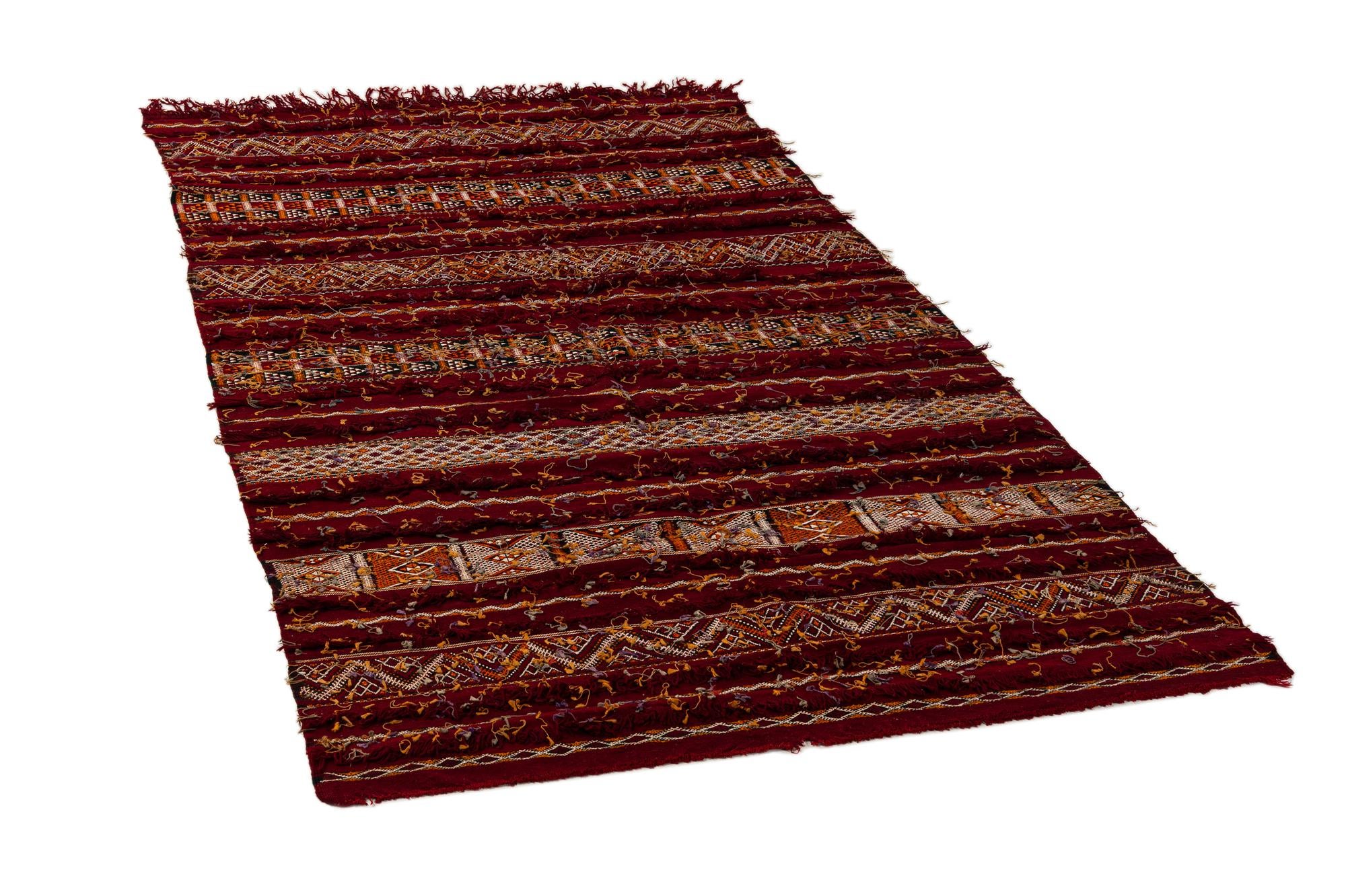 165cm x 295cm Hand Woven Moroccan Wool Rug