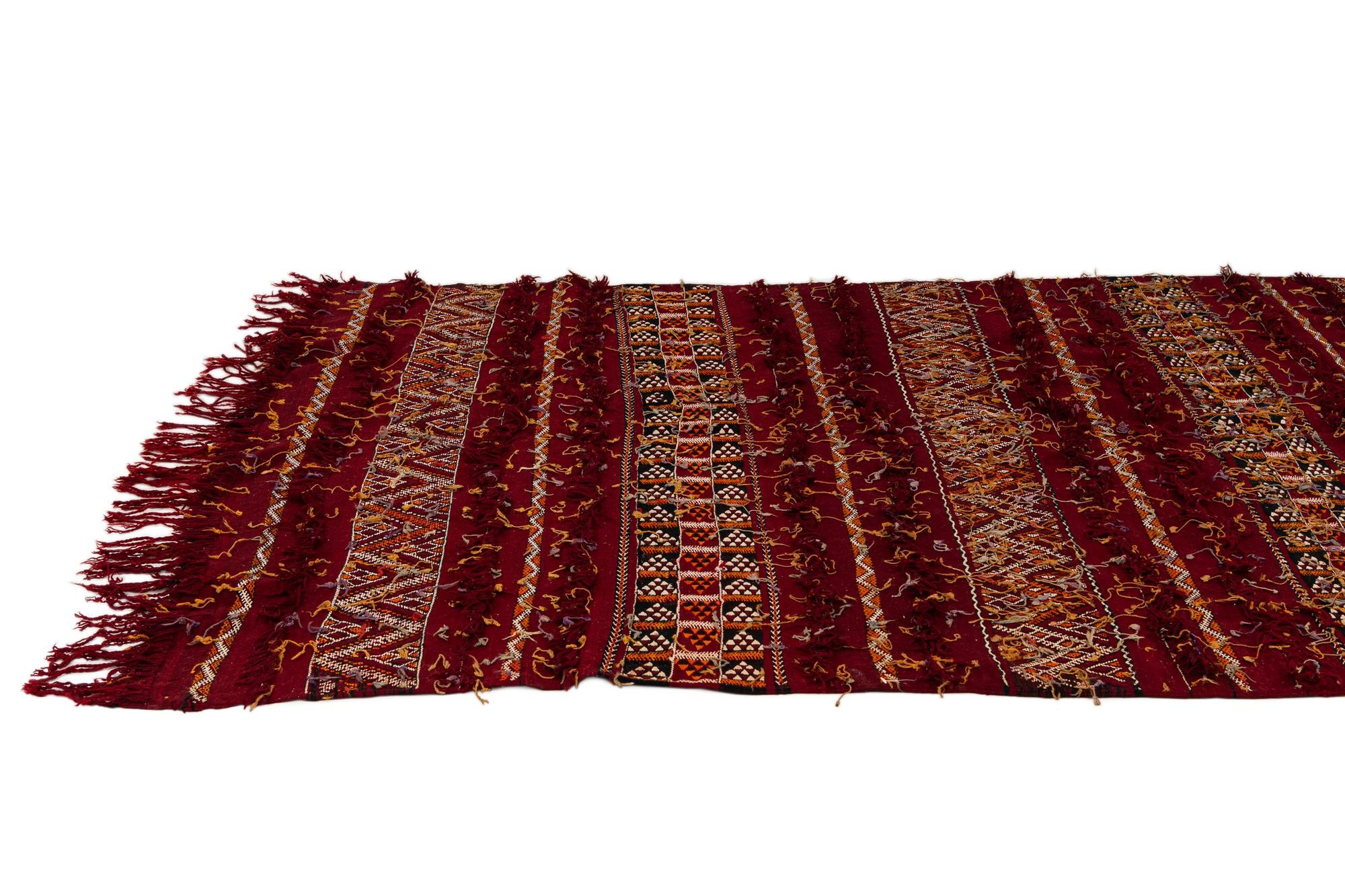165cm x 295cm Hand Woven Moroccan Wool Rug