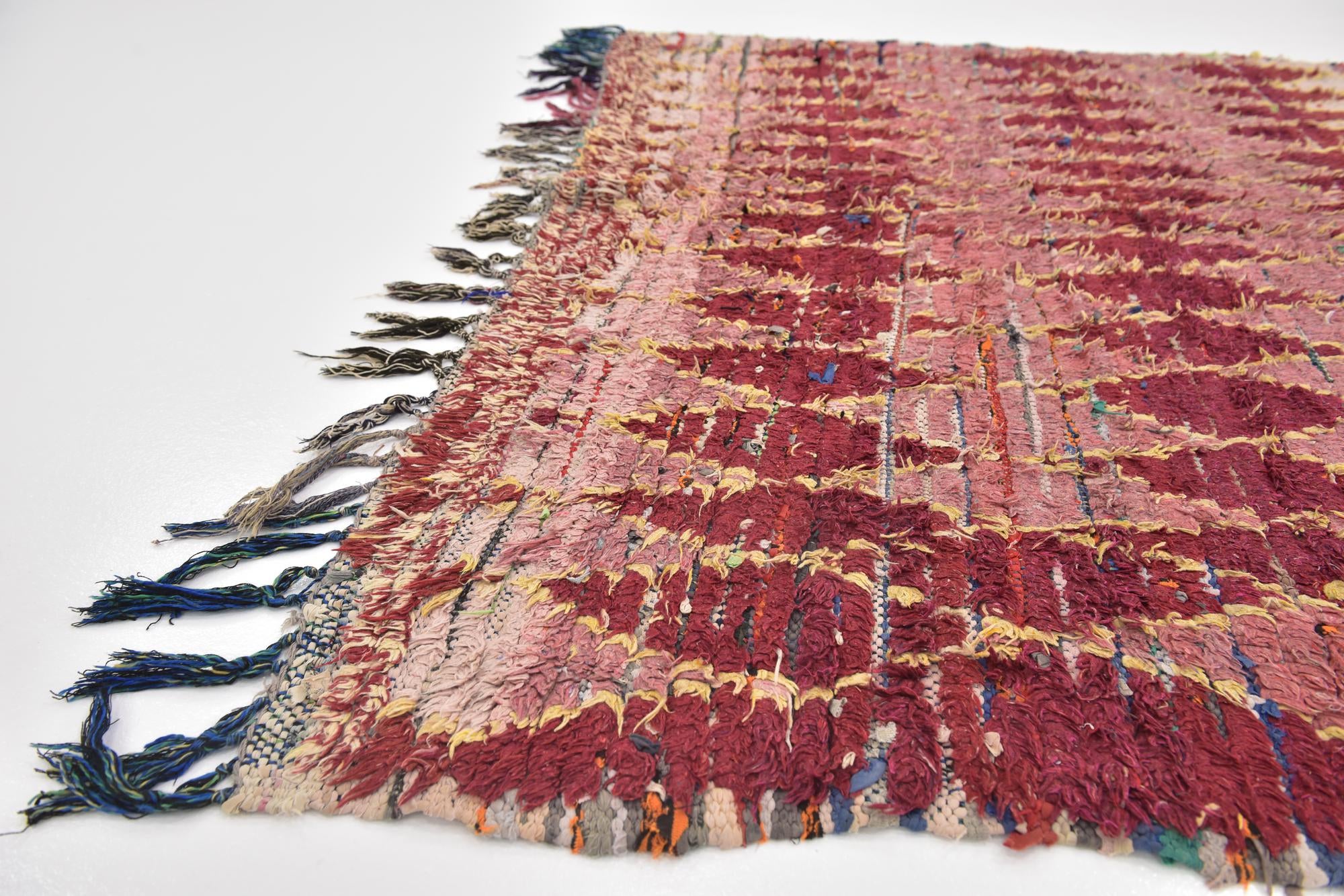 Burgundy 5' x 8' 8 Hand Knotted Moroccan Wool Rug | Rugs.com