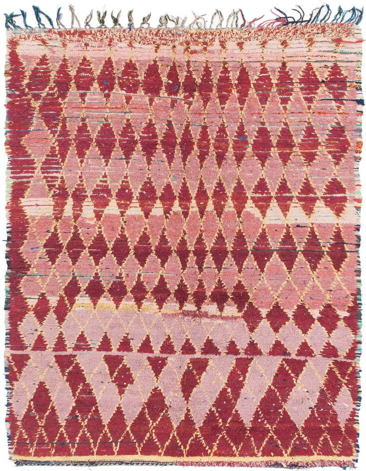 Detail image of 5' x 8' 8 Hand Knotted Moroccan Wool Rug