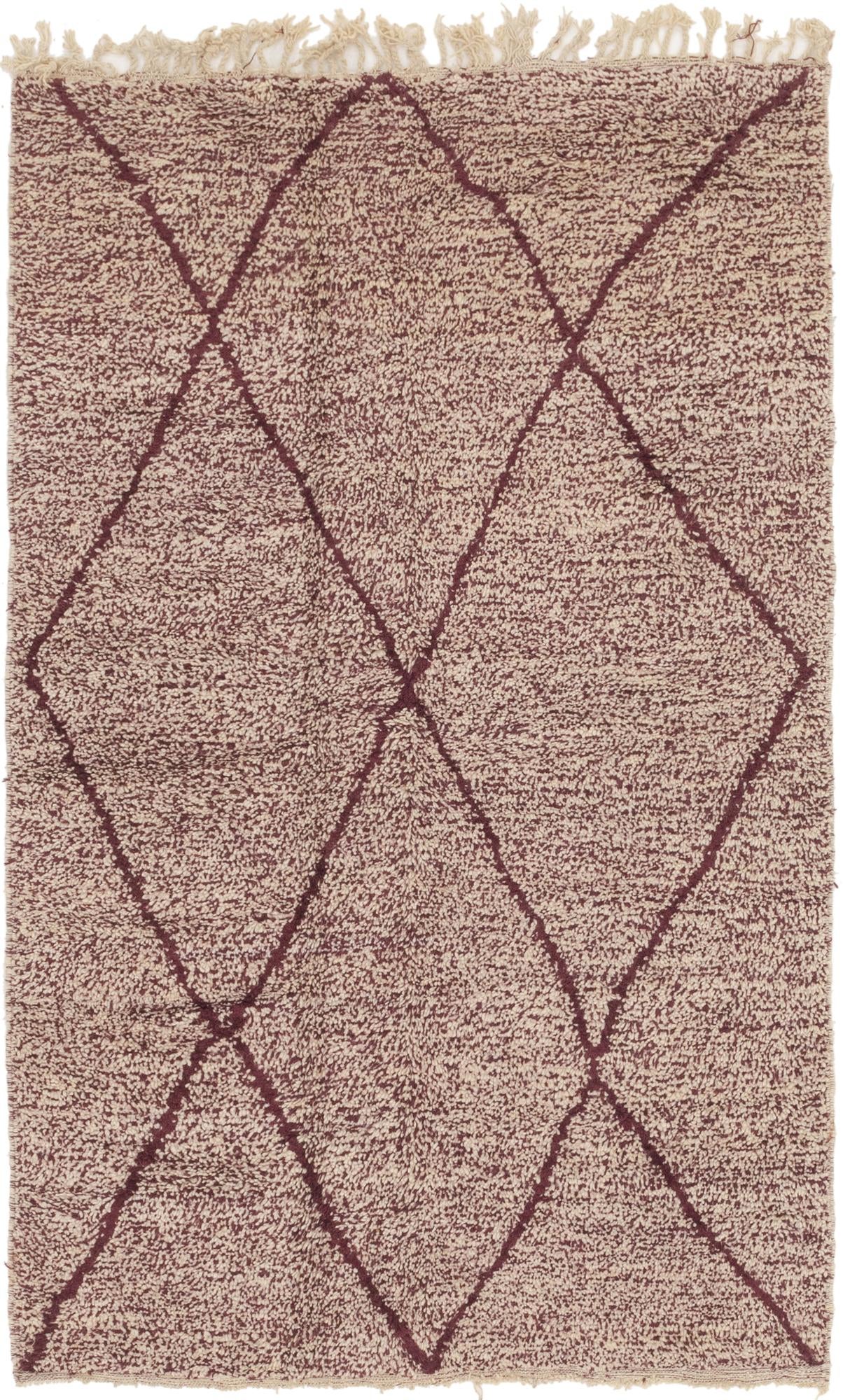 5' x 8' Hand Knotted Moroccan Wool Rug