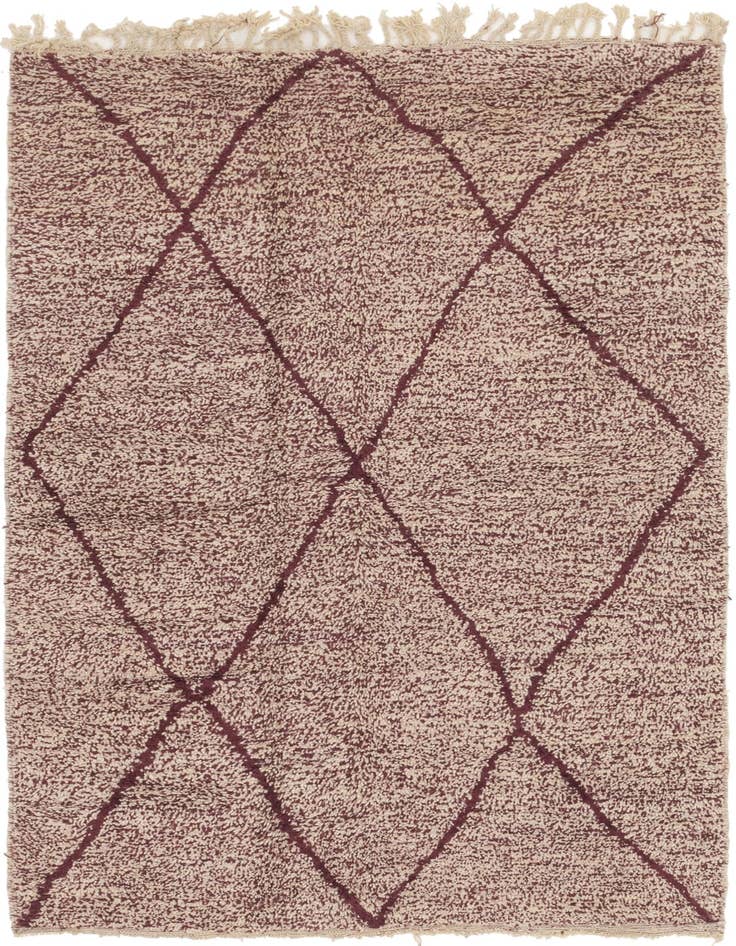 Detail image of 5' x 8' Hand Knotted Moroccan Wool Rug