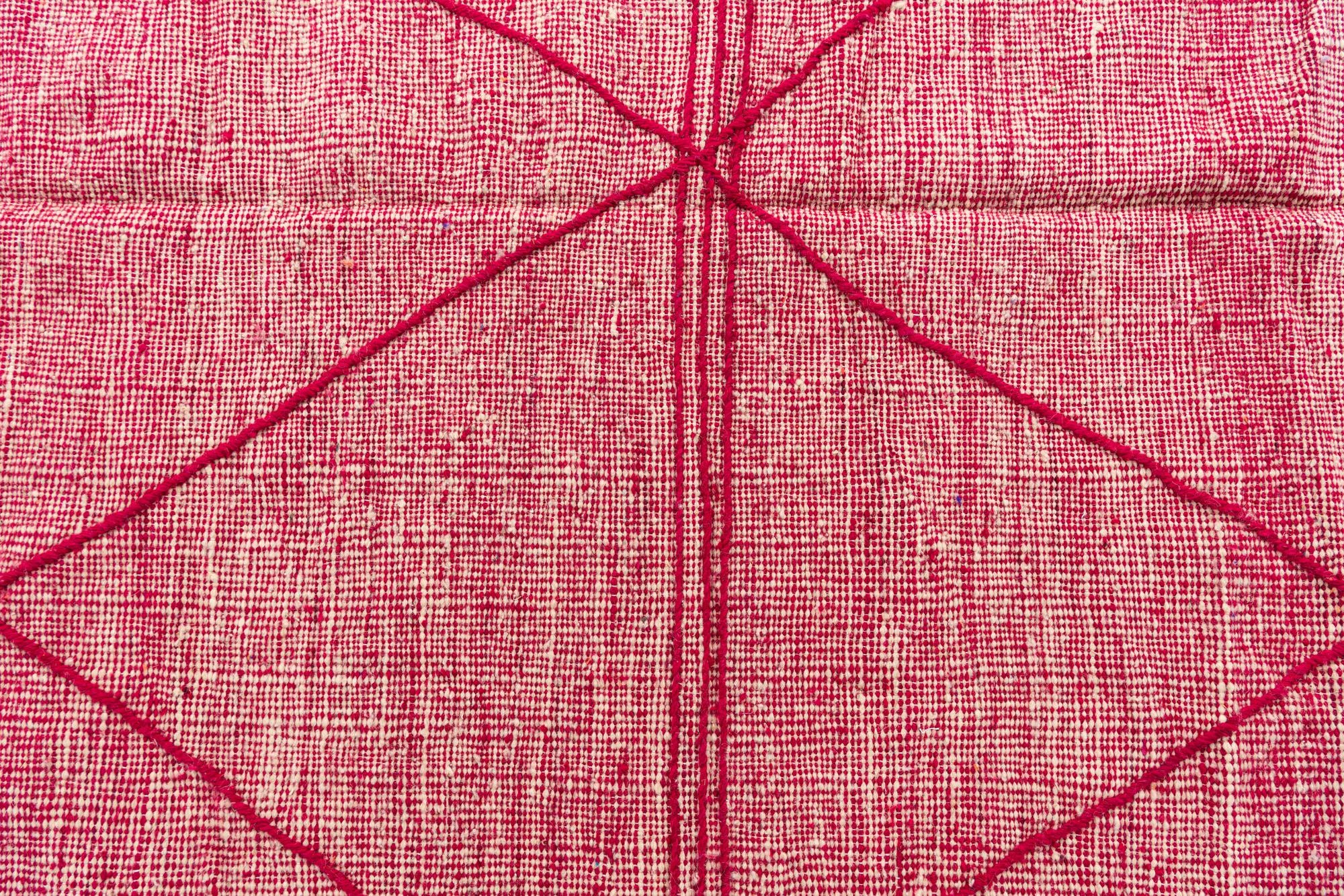 6' 7 x 10' 2 Hand Knotted Moroccan Wool Rug