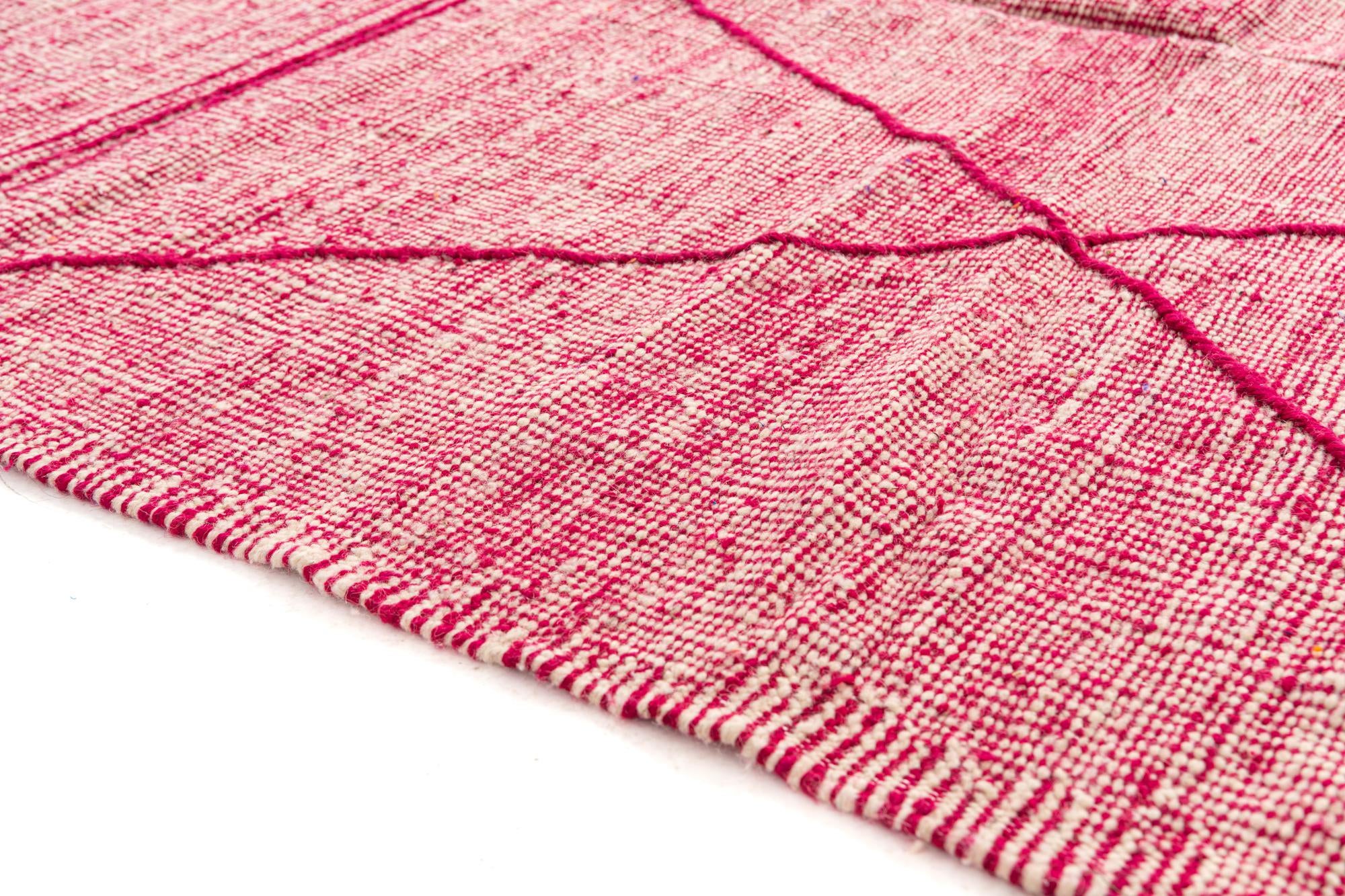 6' 7 x 10' 2 Hand Knotted Moroccan Wool Rug