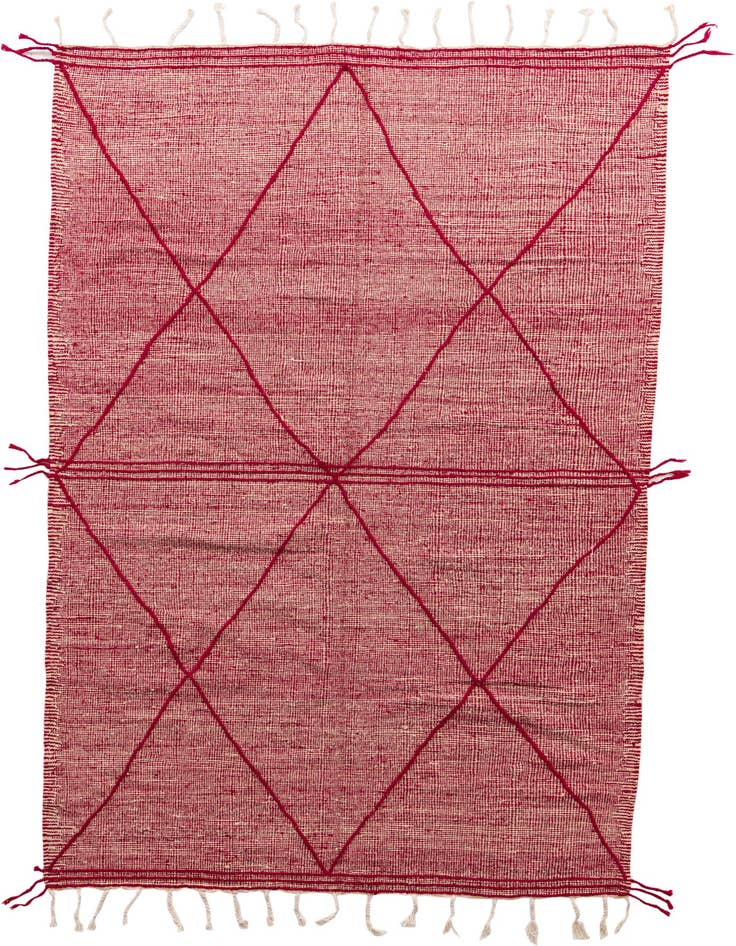 Detail image of 6' 7 x 10' 2 Hand Knotted Moroccan Wool Rug