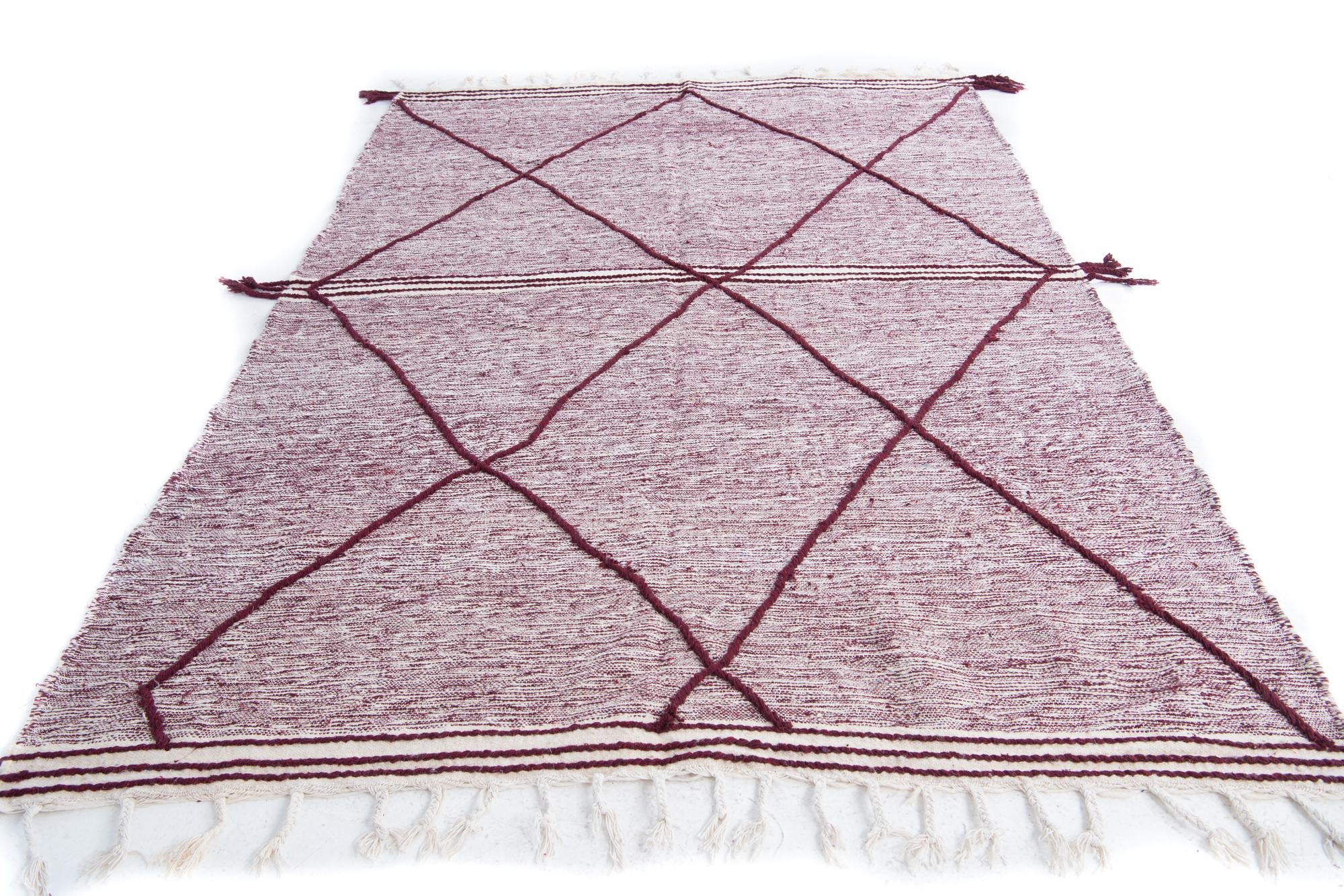 6' 6 x 9' 4 Hand Knotted Moroccan Wool Rug
