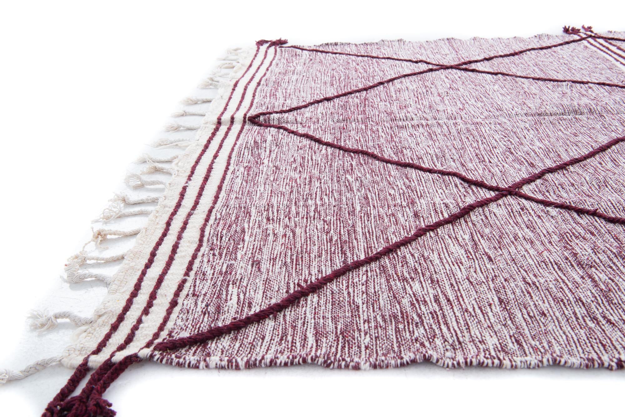 6' 6 x 9' 4 Hand Knotted Moroccan Wool Rug
