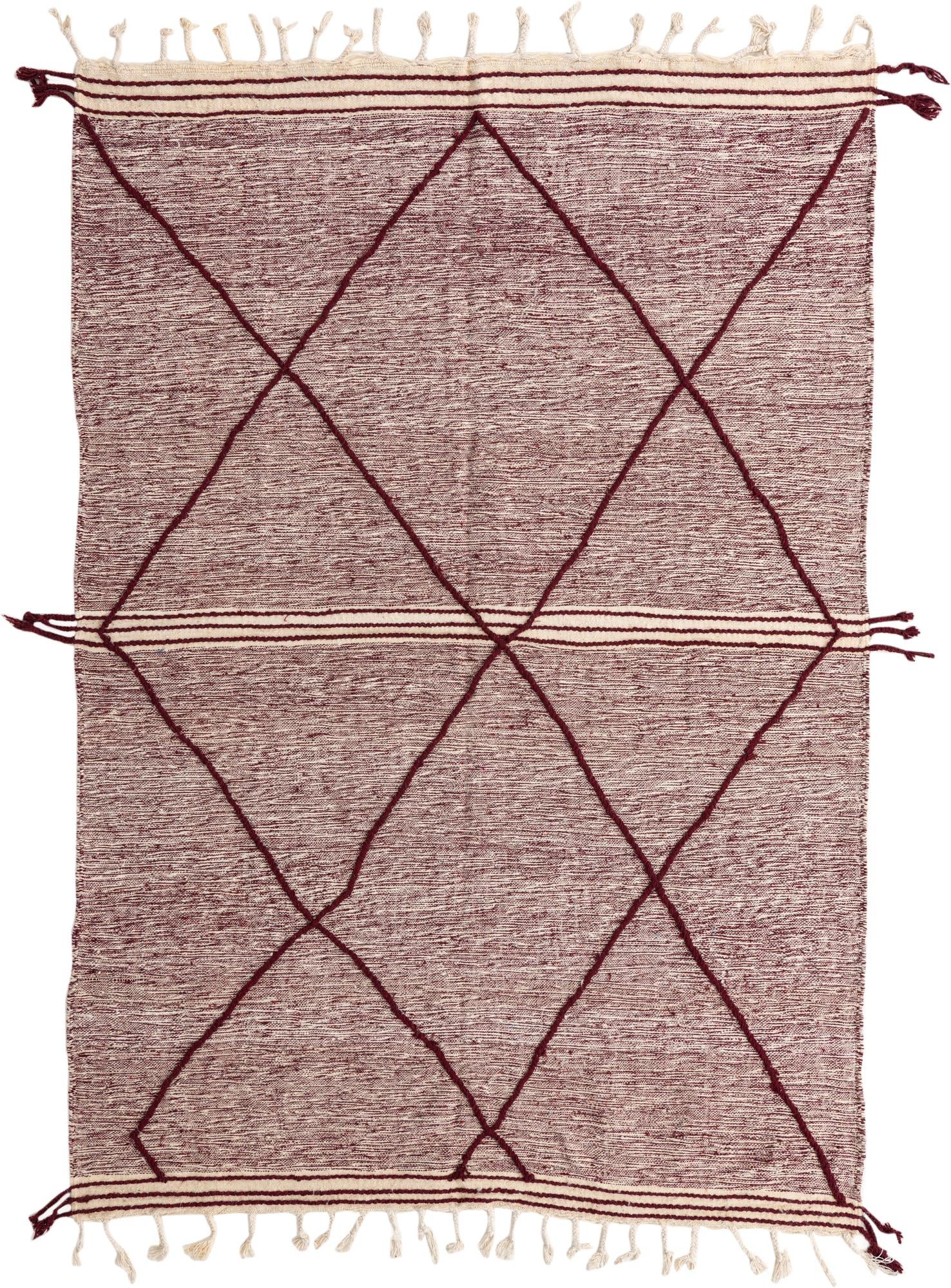 6' 6 x 9' 4 Hand Knotted Moroccan Wool Rug