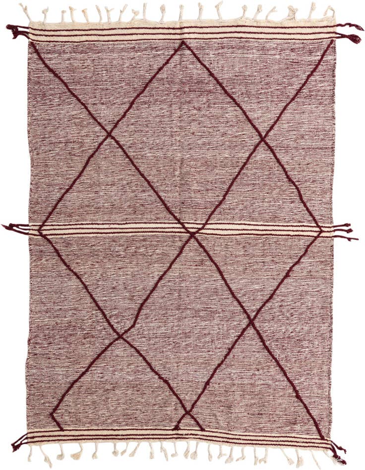 Detail image of 6' 6 x 9' 4 Hand Knotted Moroccan Wool Rug