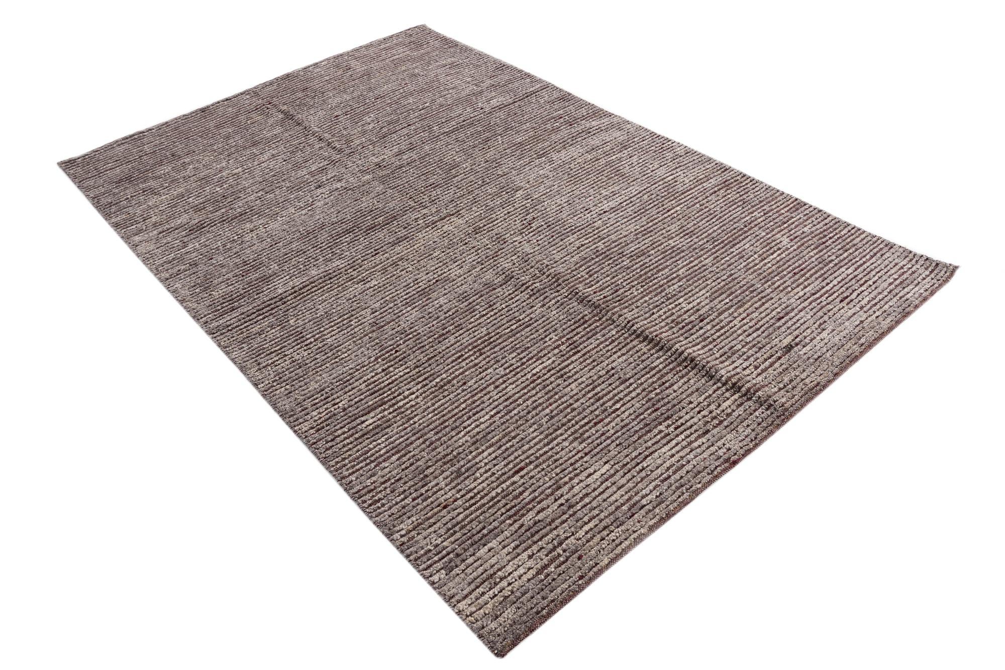 5' 4 x 8' Hand Knotted Moroccan Wool Rug