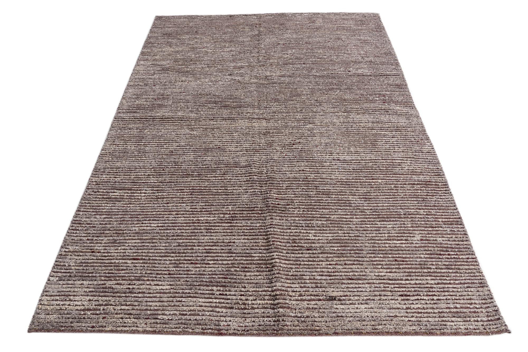 5' 4 x 8' Hand Knotted Moroccan Wool Rug