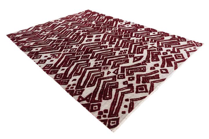 8' 10 x 12' 5 Hand Knotted Moroccan Wool Rug