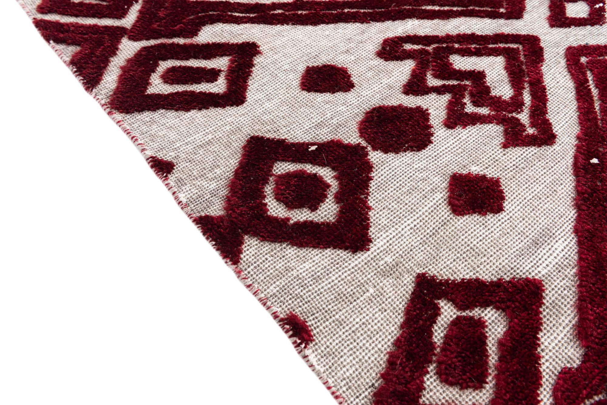 8' 10 x 12' 5 Hand Knotted Moroccan Wool Rug