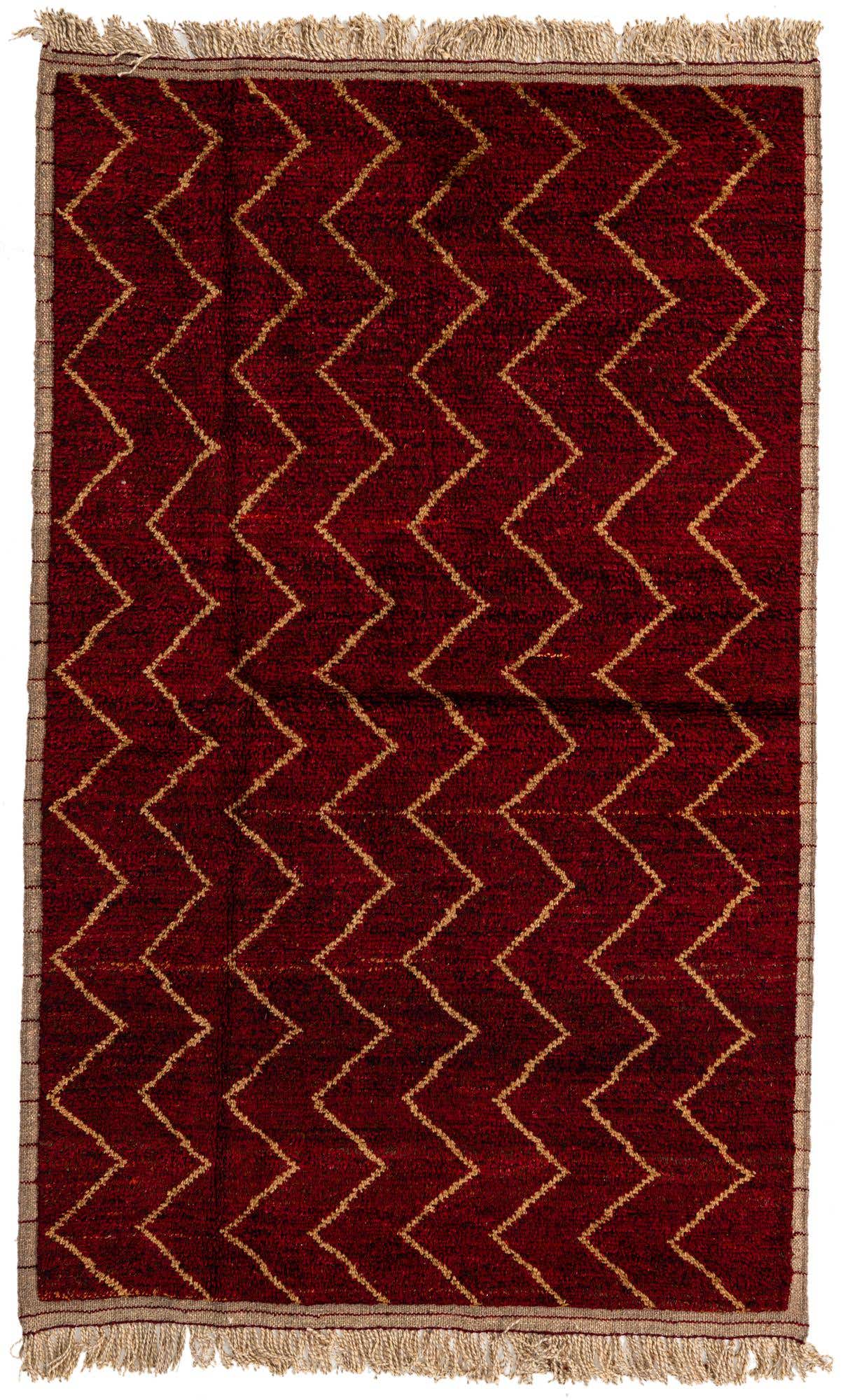 5' 2 x 8' 5 Hand Knotted Moroccan Wool Rug