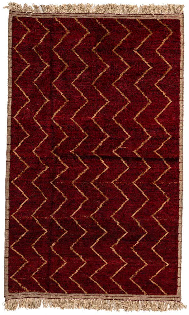 5' 2 x 8' 5 Hand Knotted Moroccan Wool Rug