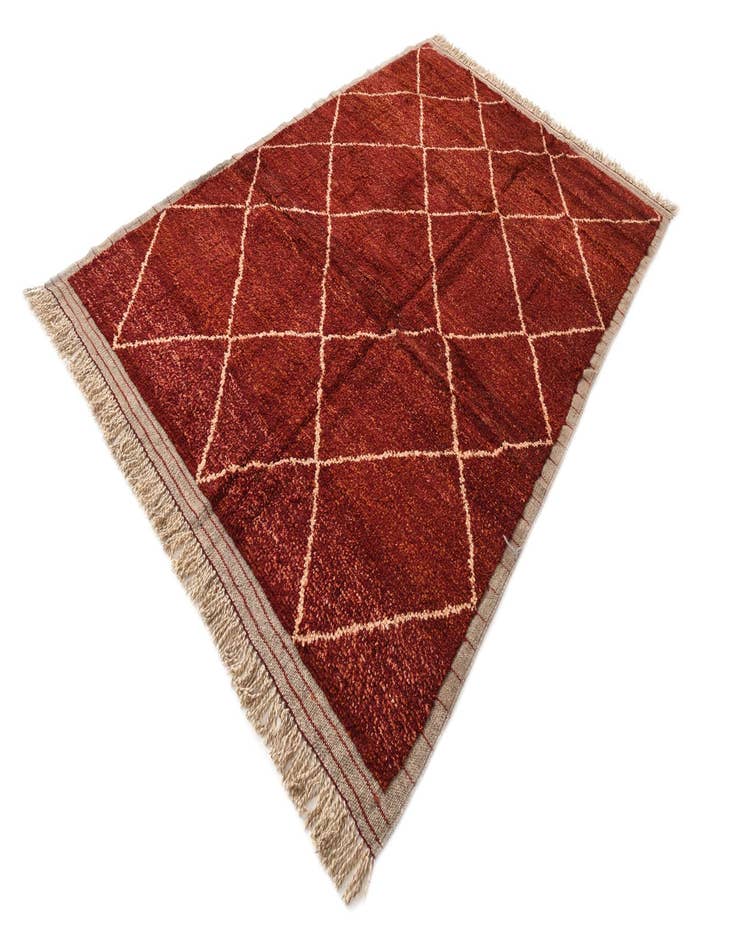 Detail image of 6' 2 x 9' 2  Hand Knotted Moroccan Wool Rug