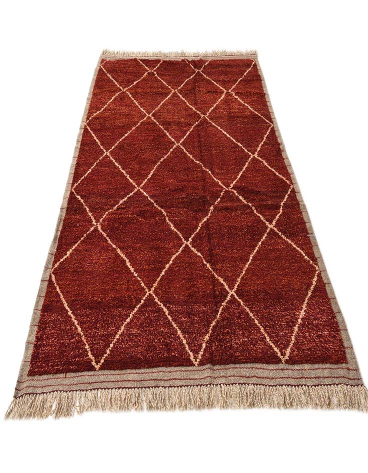 Detail image of 6' 2 x 9' 2  Hand Knotted Moroccan Wool Rug