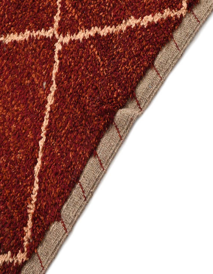 Detail image of 6' 2 x 9' 2  Hand Knotted Moroccan Wool Rug