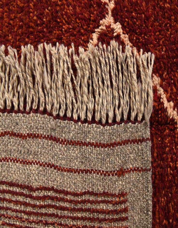 Detail image of 6' 2 x 9' 2  Hand Knotted Moroccan Wool Rug