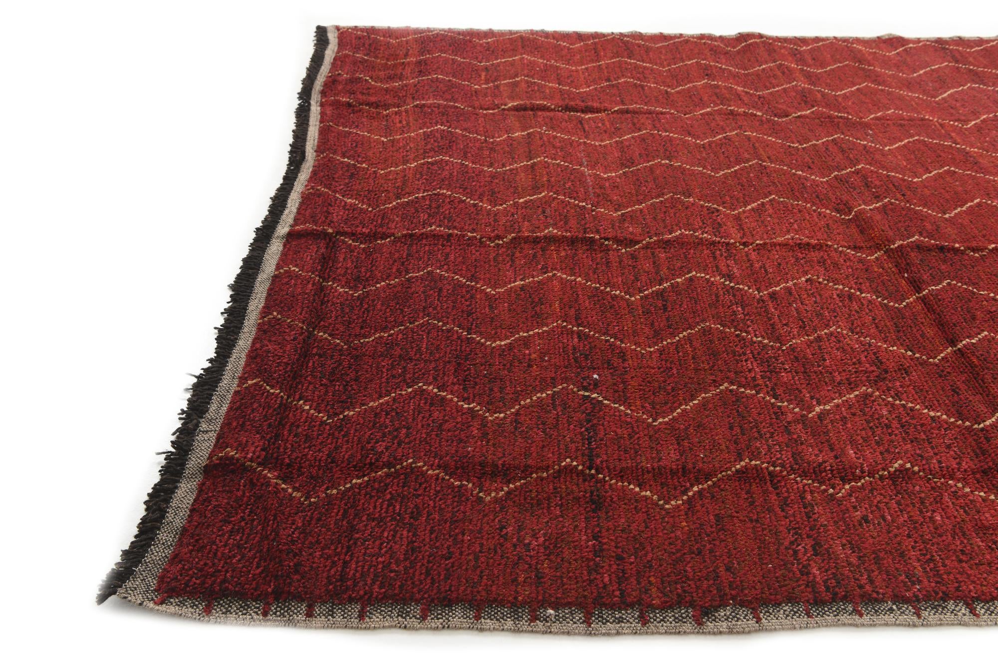 8' 10 x 13' Hand Knotted Moroccan Wool Rug