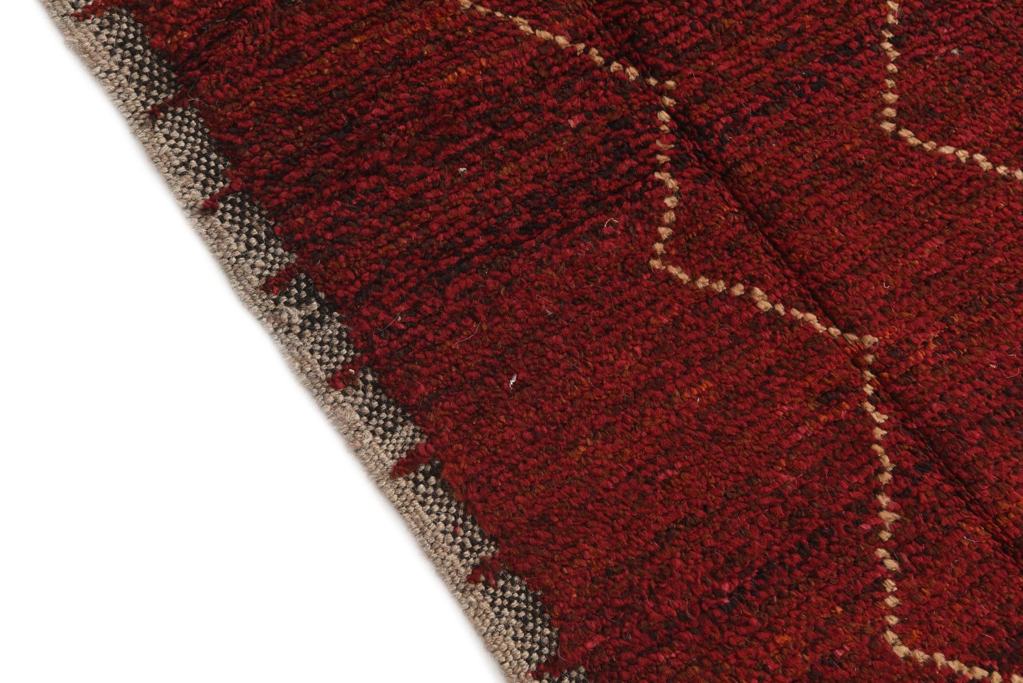 8' 10 x 13' Hand Knotted Moroccan Wool Rug