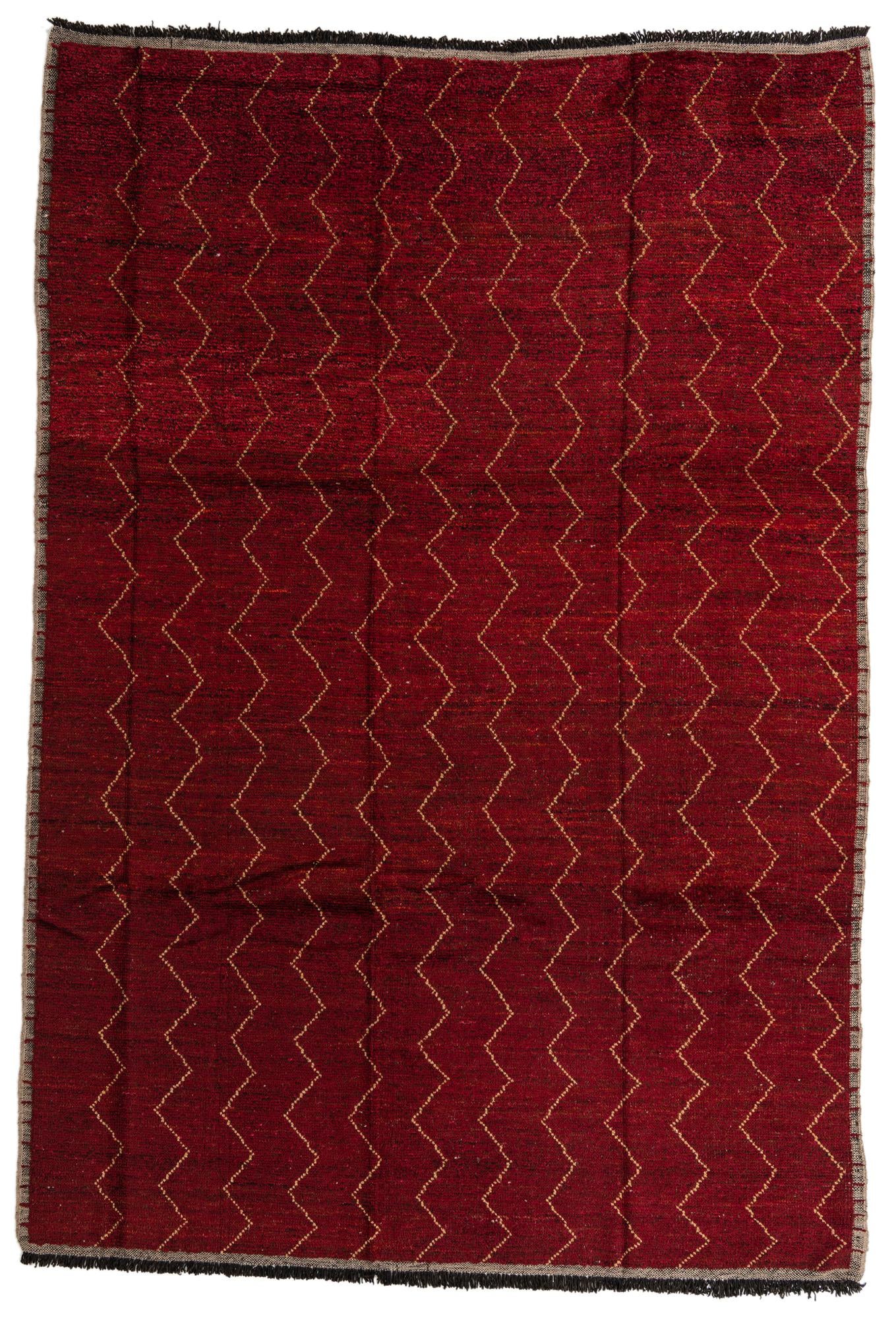 8' 10 x 13' Hand Knotted Moroccan Wool Rug
