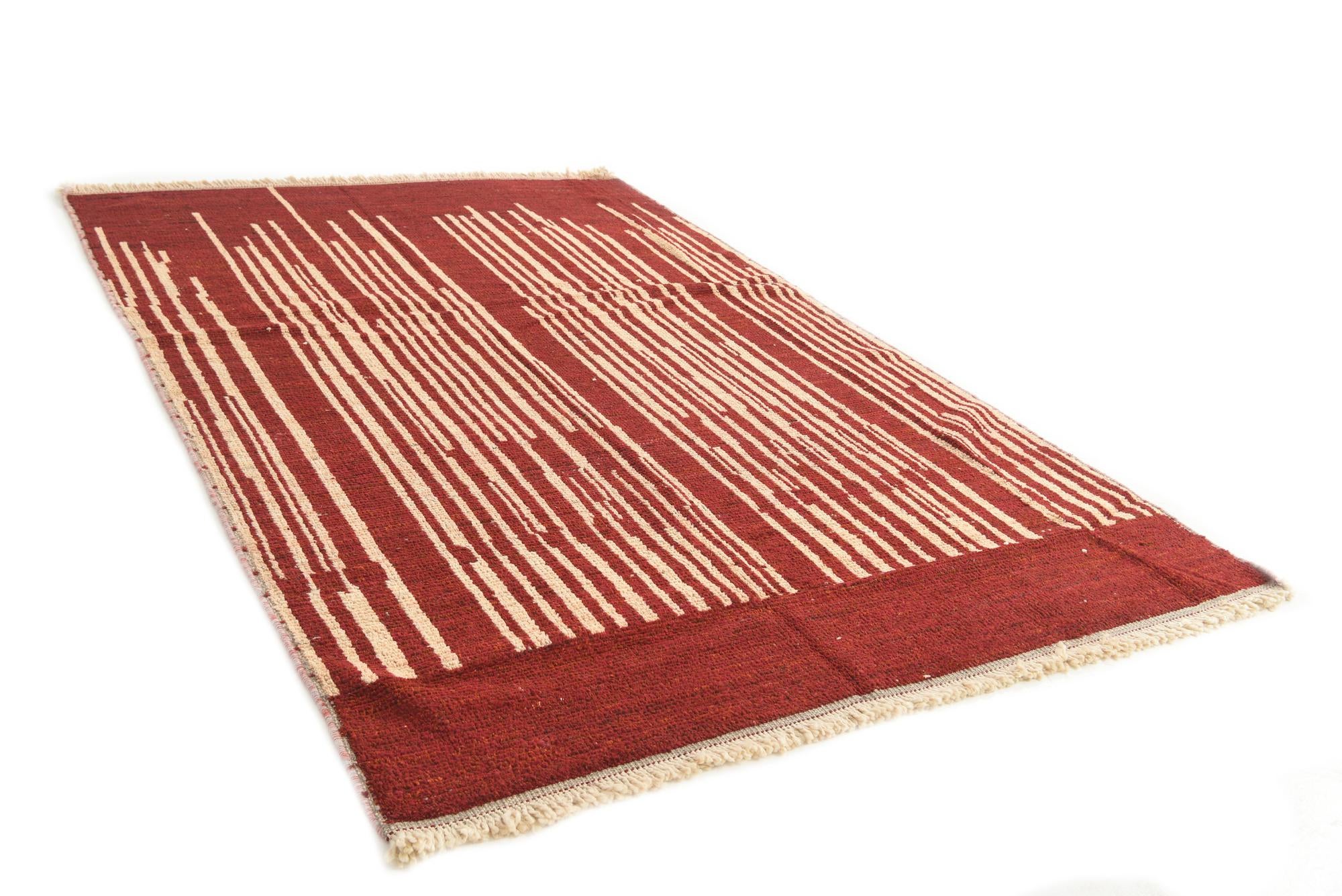 6' 1 x 9' 4 Hand Knotted Moroccan Wool Rug