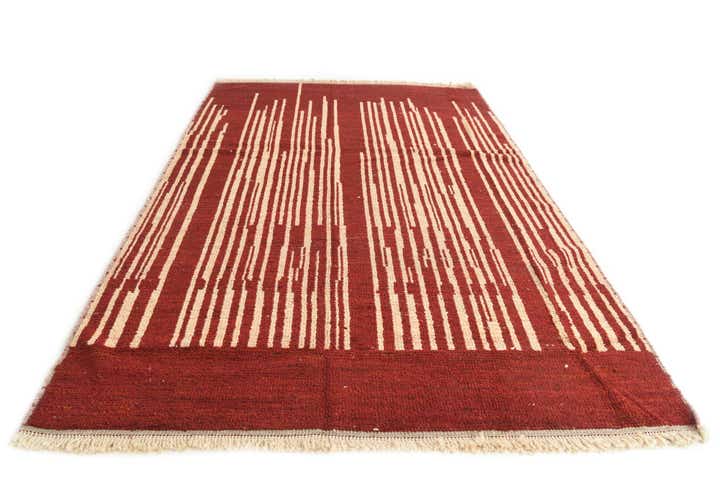 6' 1 x 9' 4 Hand Knotted Moroccan Wool Rug