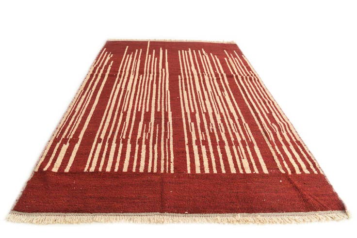 Detail image of 6' 1 x 9' 4 Hand Knotted Moroccan Wool Rug