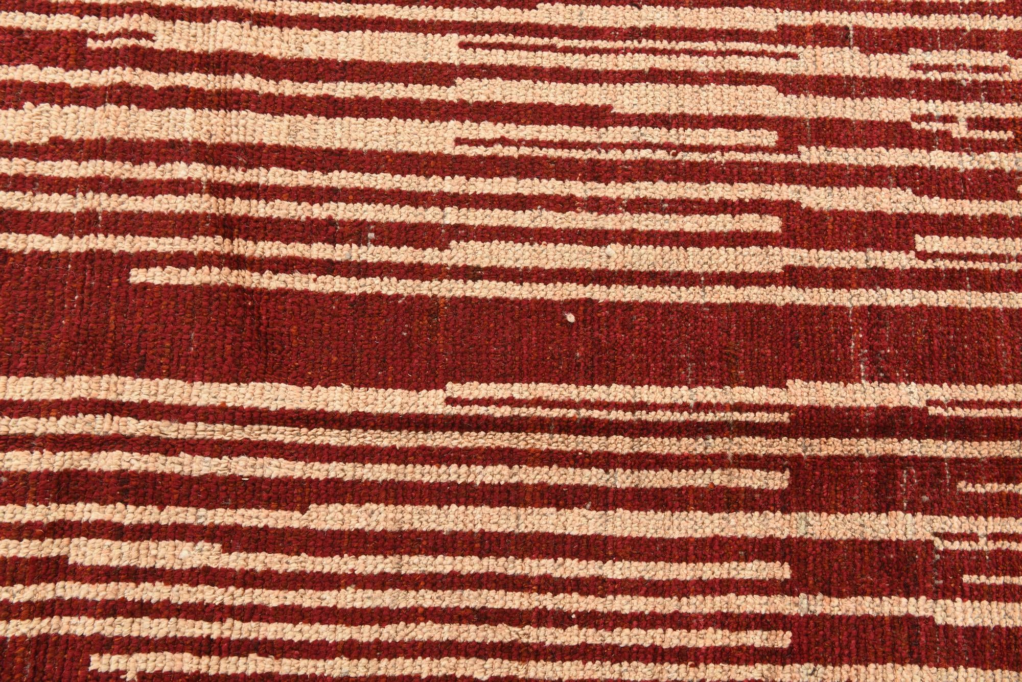 6' 1 x 9' 4 Hand Knotted Moroccan Wool Rug