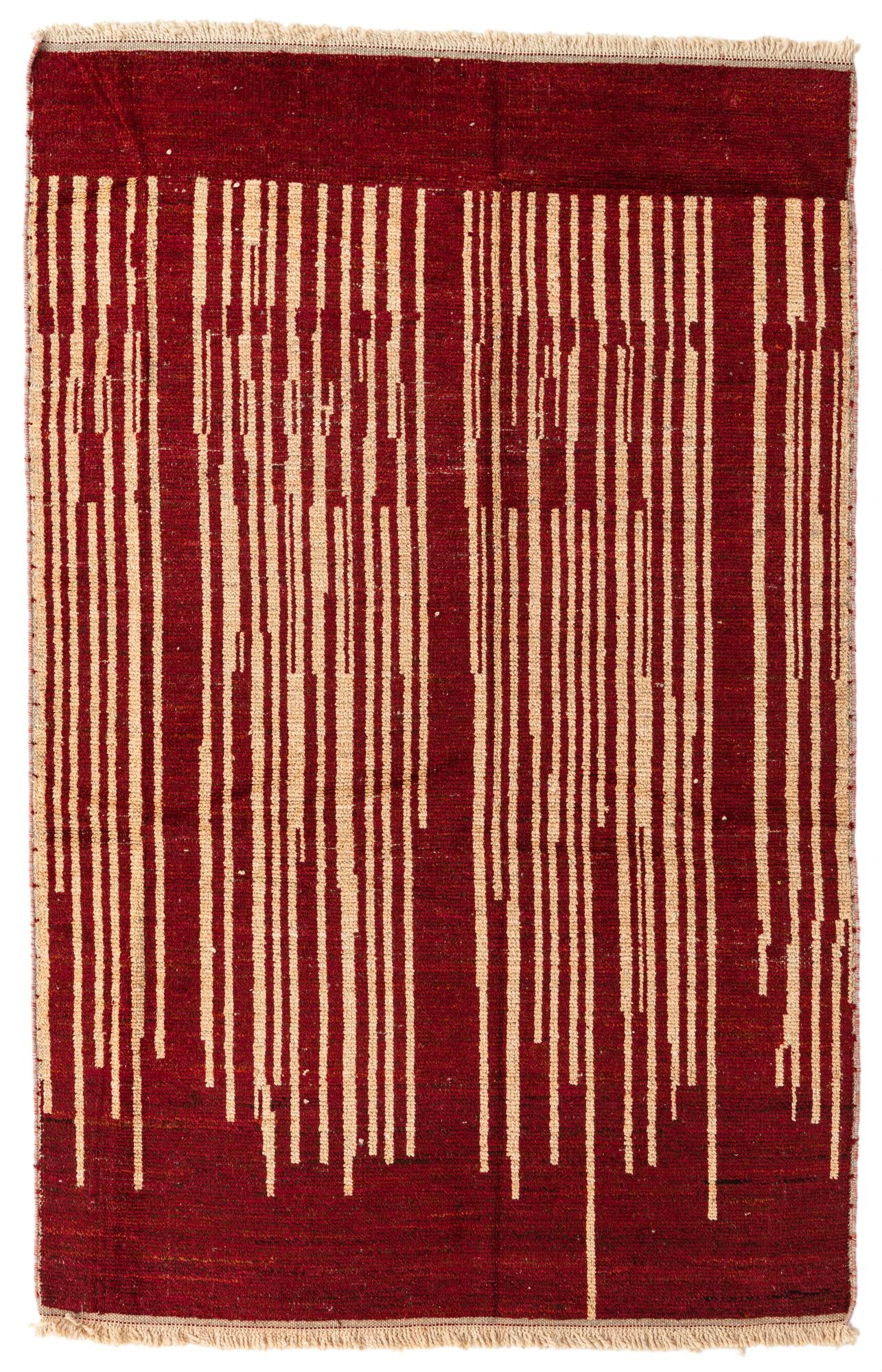 6' 1 x 9' 4 Hand Knotted Moroccan Wool Rug