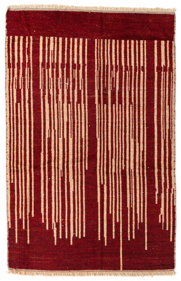 Detail image of 6' 1 x 9' 4 Hand Knotted Moroccan Wool Rug