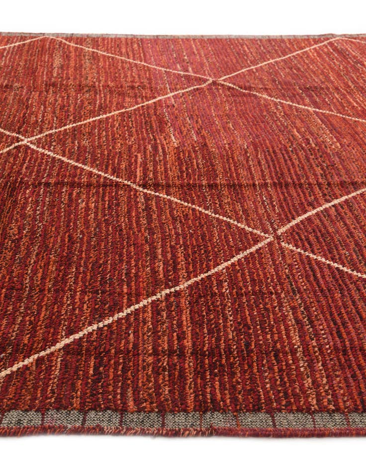 Detail image of 9' 1 x 11' 10 Hand Knotted Moroccan Wool Rug