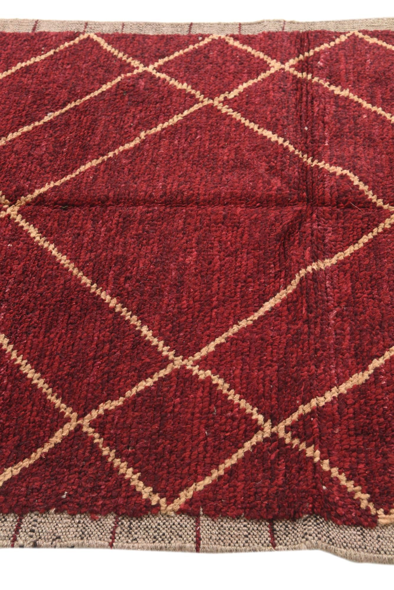 4' 1 x 6' 3 Hand Knotted Moroccan Wool Rug