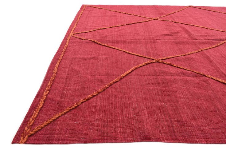 Detail image of 6' 9 x 9' 6 Hand Knotted Moroccan Wool Rug
